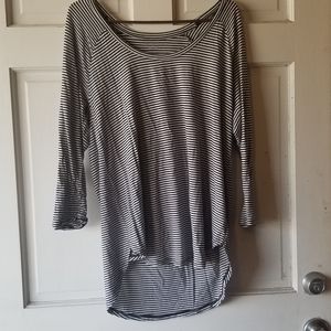 3/$10 Striped High-Low 3/4 Sleeve Top